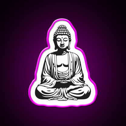 Buddha Buddhist Meditation Yoga Led Neon Sign For Home Rgb Color - Shineneon