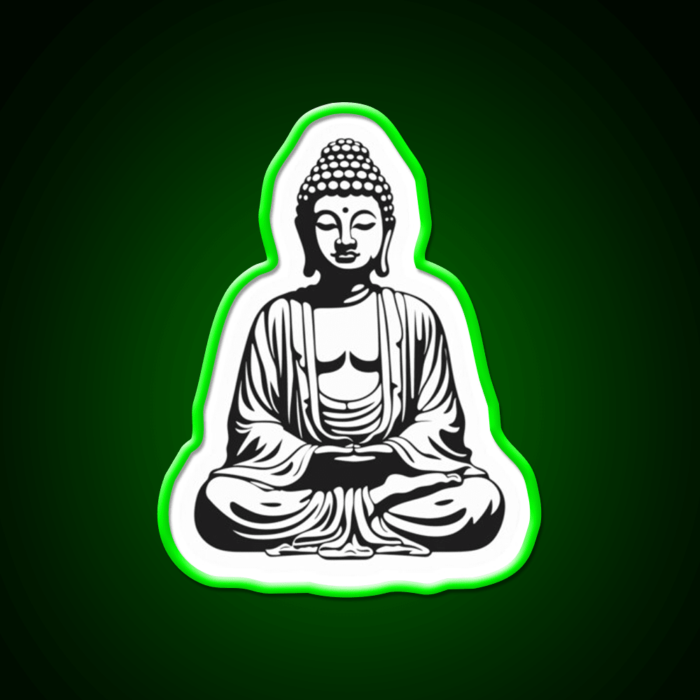Buddha Buddhist Meditation Yoga Led Neon Sign For Home Rgb Color - Shineneon
