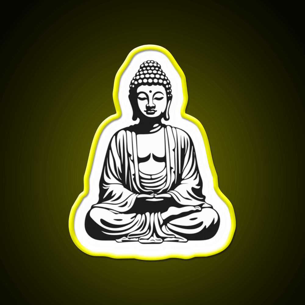 Buddha Buddhist Meditation Yoga Led Neon Sign For Home Rgb Color - Shineneon