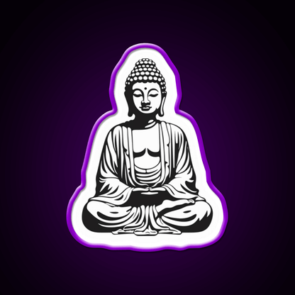 Buddha Buddhist Meditation Yoga Led Neon Sign For Home Rgb Color - Shineneon