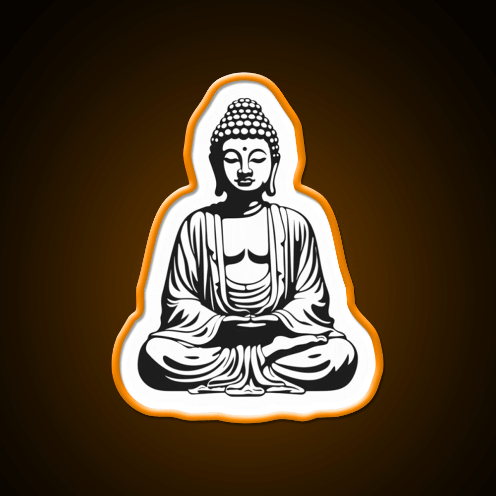 Buddha Buddhist Meditation Yoga Led Neon Sign For Home Rgb Color - Shineneon