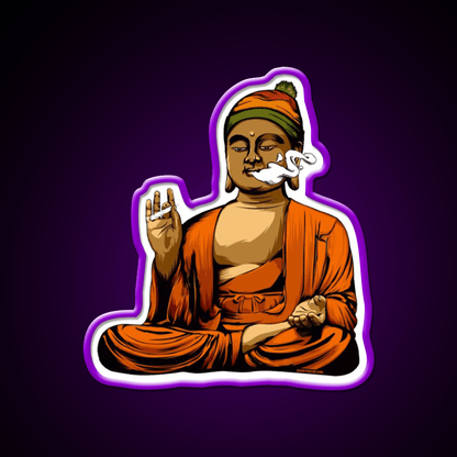 Buddha Hemp Inspired Green Leaf Led Neon Sign Rgb Color - Shineneon
