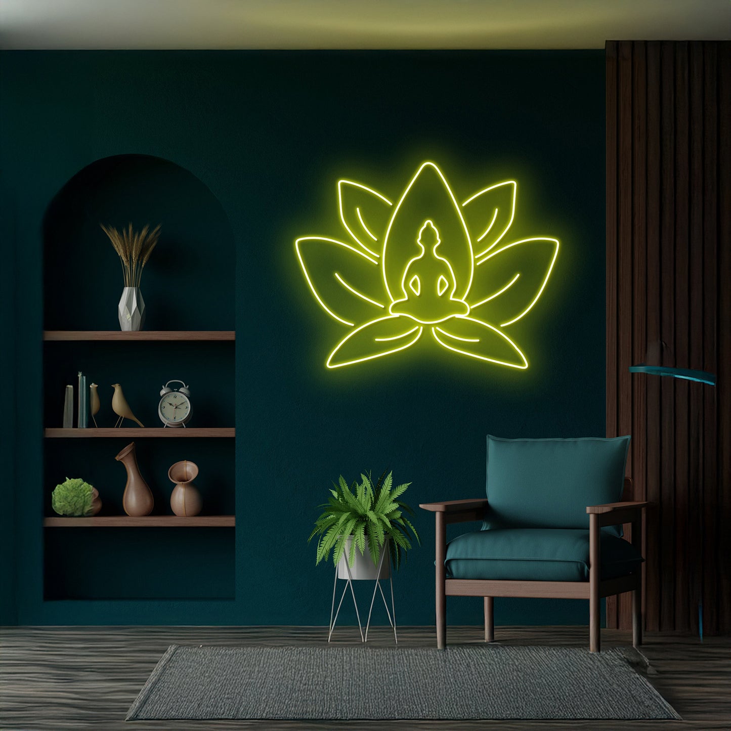 Buddha Lotus Flower Neon Sign