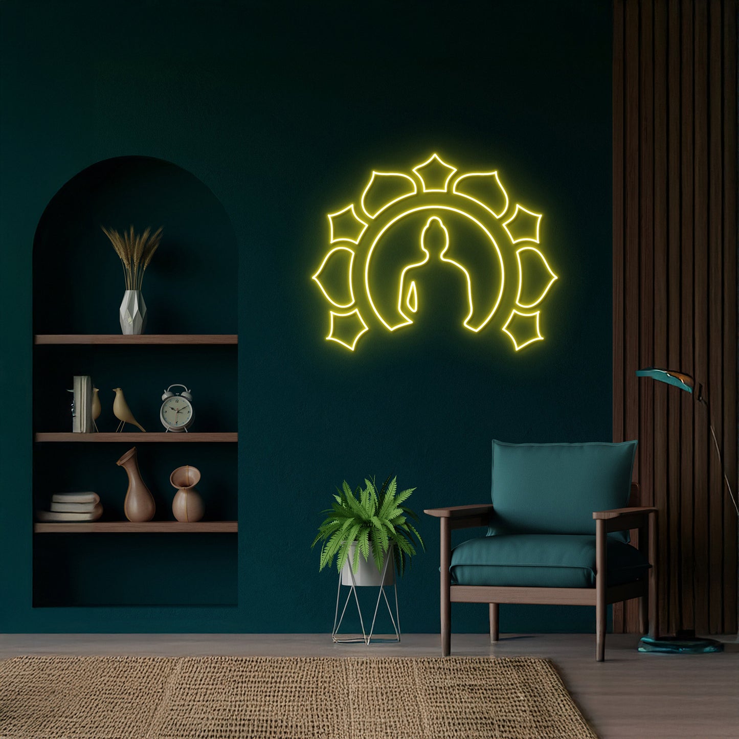 Buddha Lotus Flower Neon Sign Handmade Neon Sign