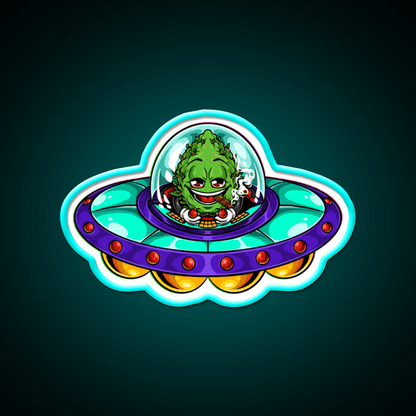 Buds Head Nugz Alien Labs Ufo Hemp Inspired Green Leaf Led Neon Sign Rgb Color - Shineneon