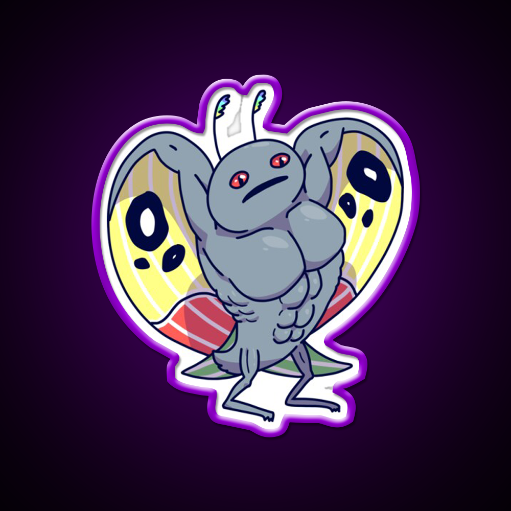 Buff Mothman Gym Fitness Led Neon Sign Rgb Color - LED neon sign view 9