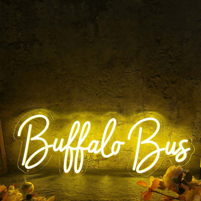Buffalo Bus Yellow Led Neon Sign - Shineneon