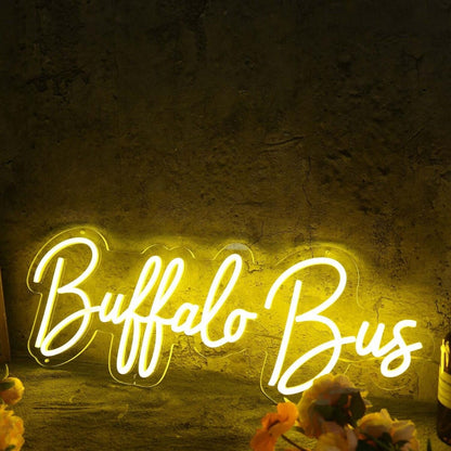 Buffalo Bus Yellow Led Neon Sign - Shineneon