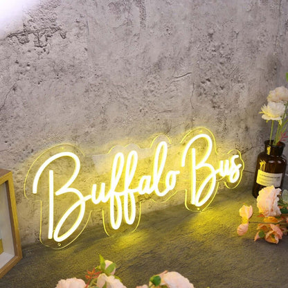 Buffalo Bus Yellow Led Neon Sign - Shineneon