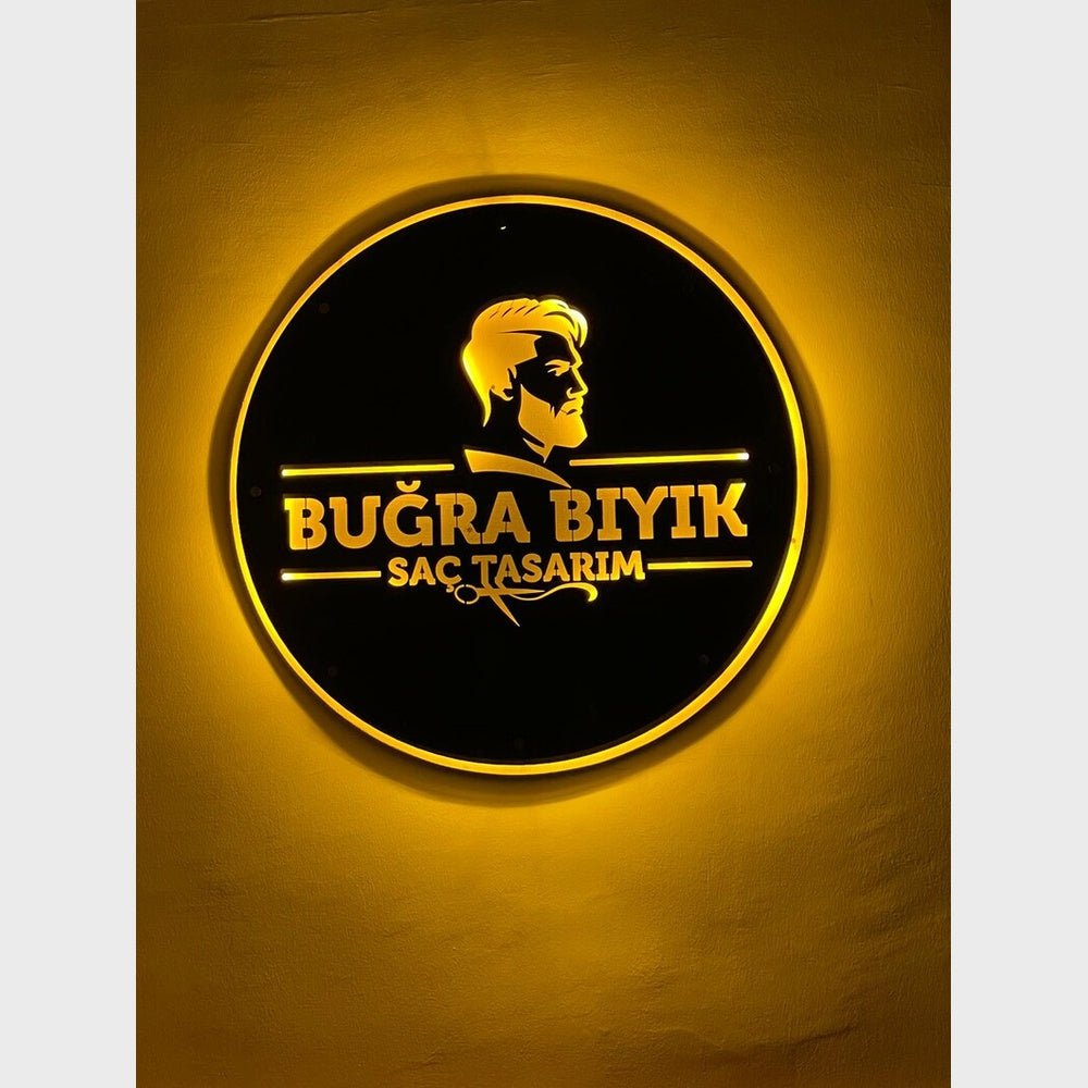 Bugra Biyik Sac Tasarim Acrylic Business Logo Sign - Shineneon