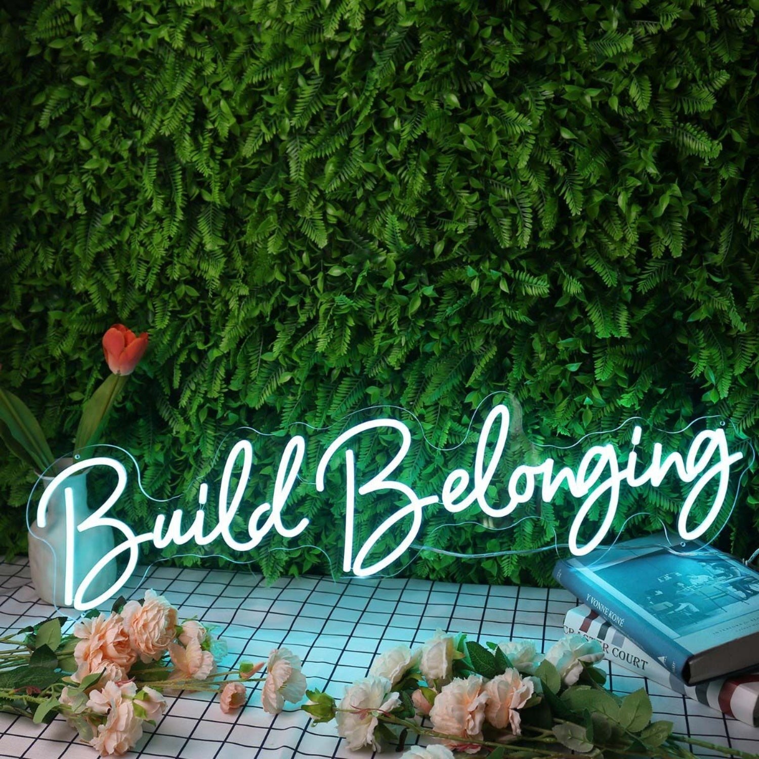Build Belonging Blue Led Neon Sign - Shineneon