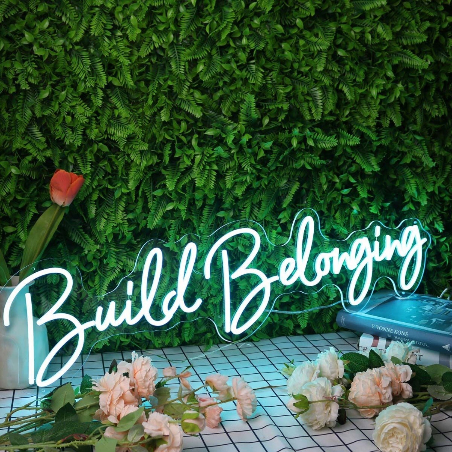 Build Belonging Blue Led Neon Sign - Shineneon