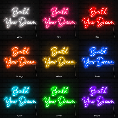 Build Your Dream LED Neon Sign - 05 Color Grid