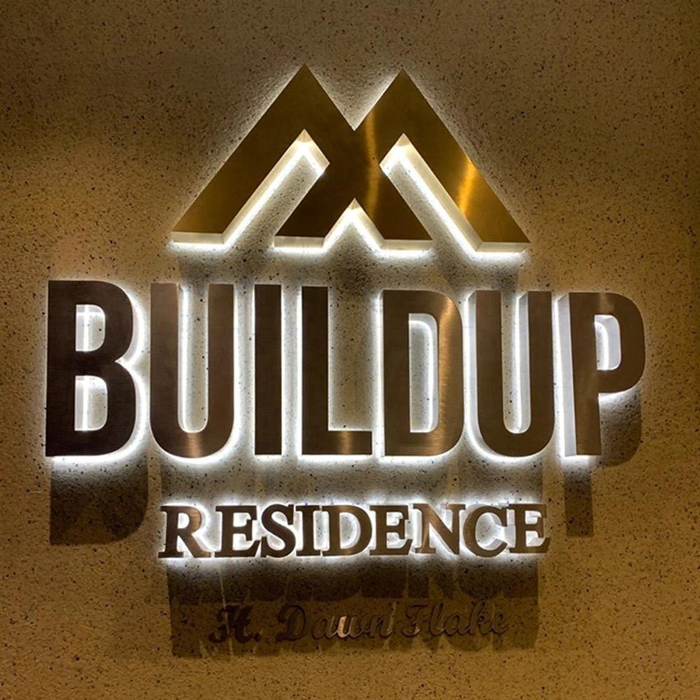 Buildup Residence 3D Backlit Channel Letters Led Light Sign - Shineneon