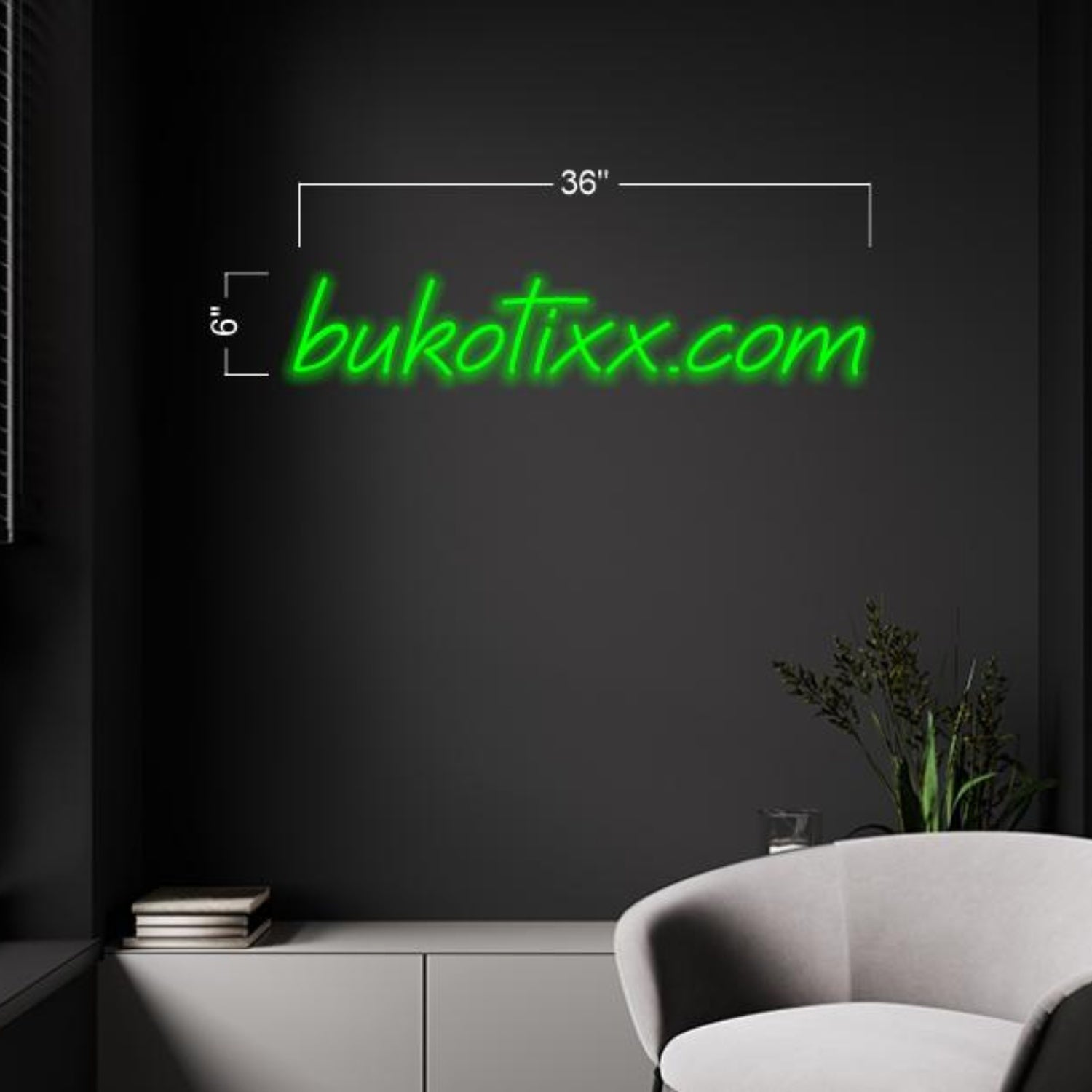 Bukotixx.Com Green Glow Led Neon Sign For Home Wall Decor | Shineneon