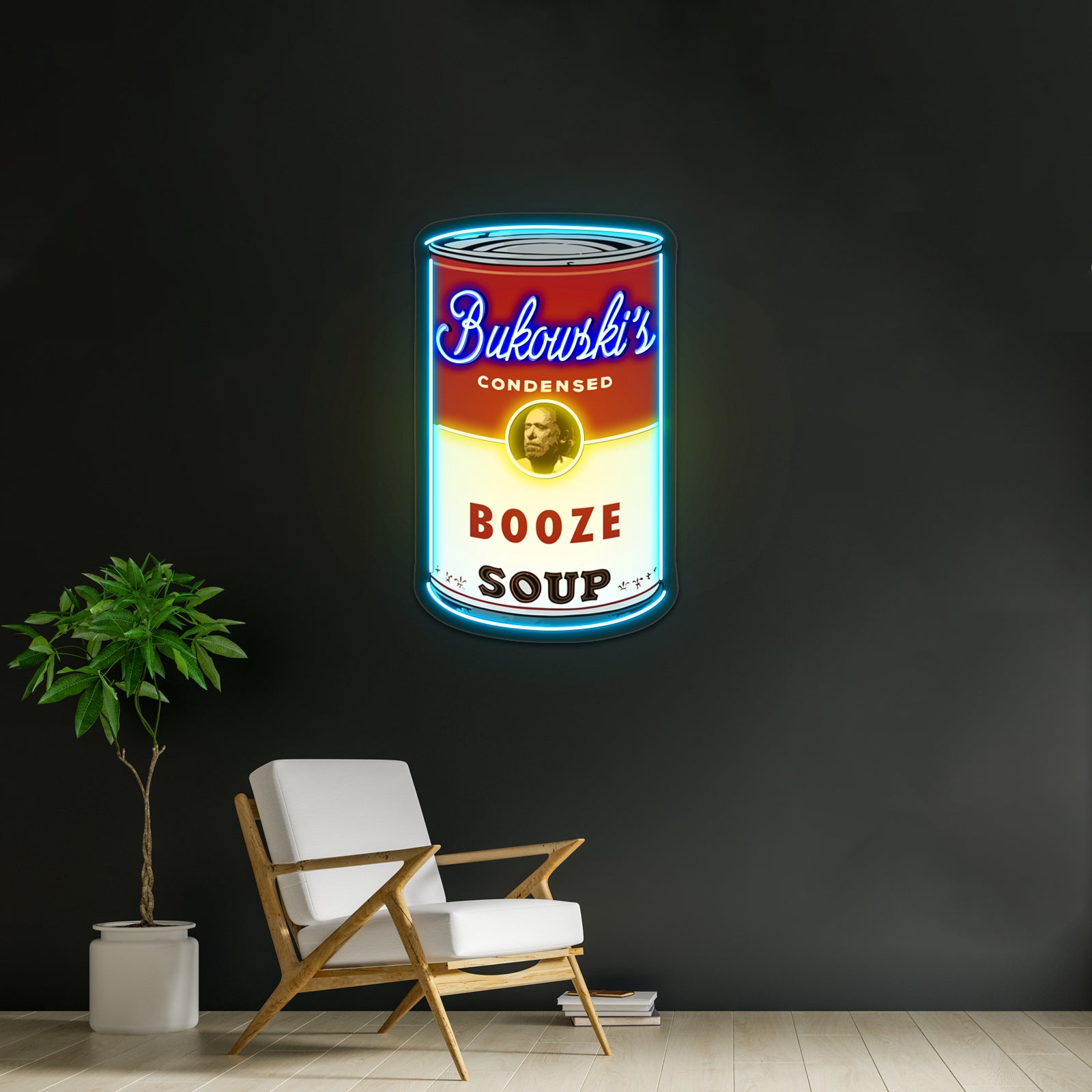 Bukowski Booze Soup Artwork Business Neon Sign | Shineneon