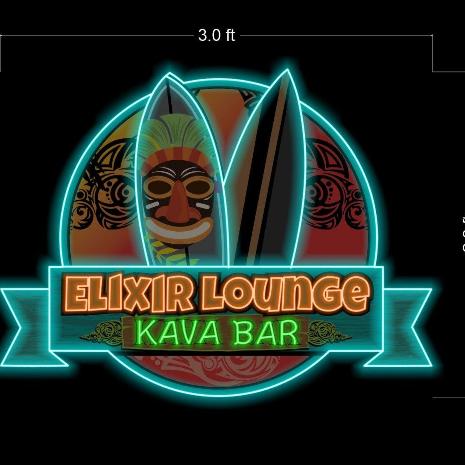 Bula Tribal Surfboard Multicolor Led Neon Sign For Bar Decor | Shineneon