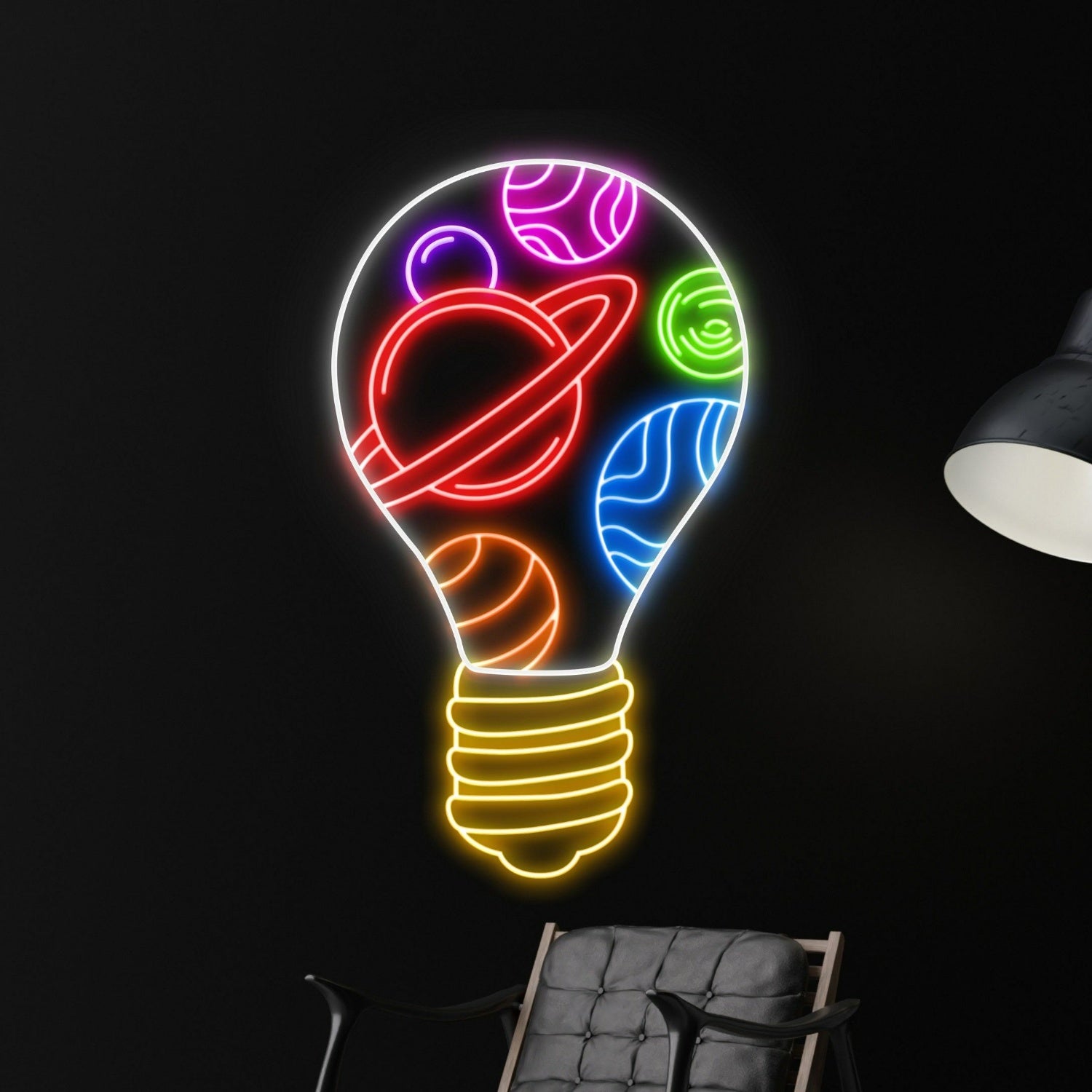 Bulb Galaxy Led Neon Sign For Vibrant Home Decor - Shineneon