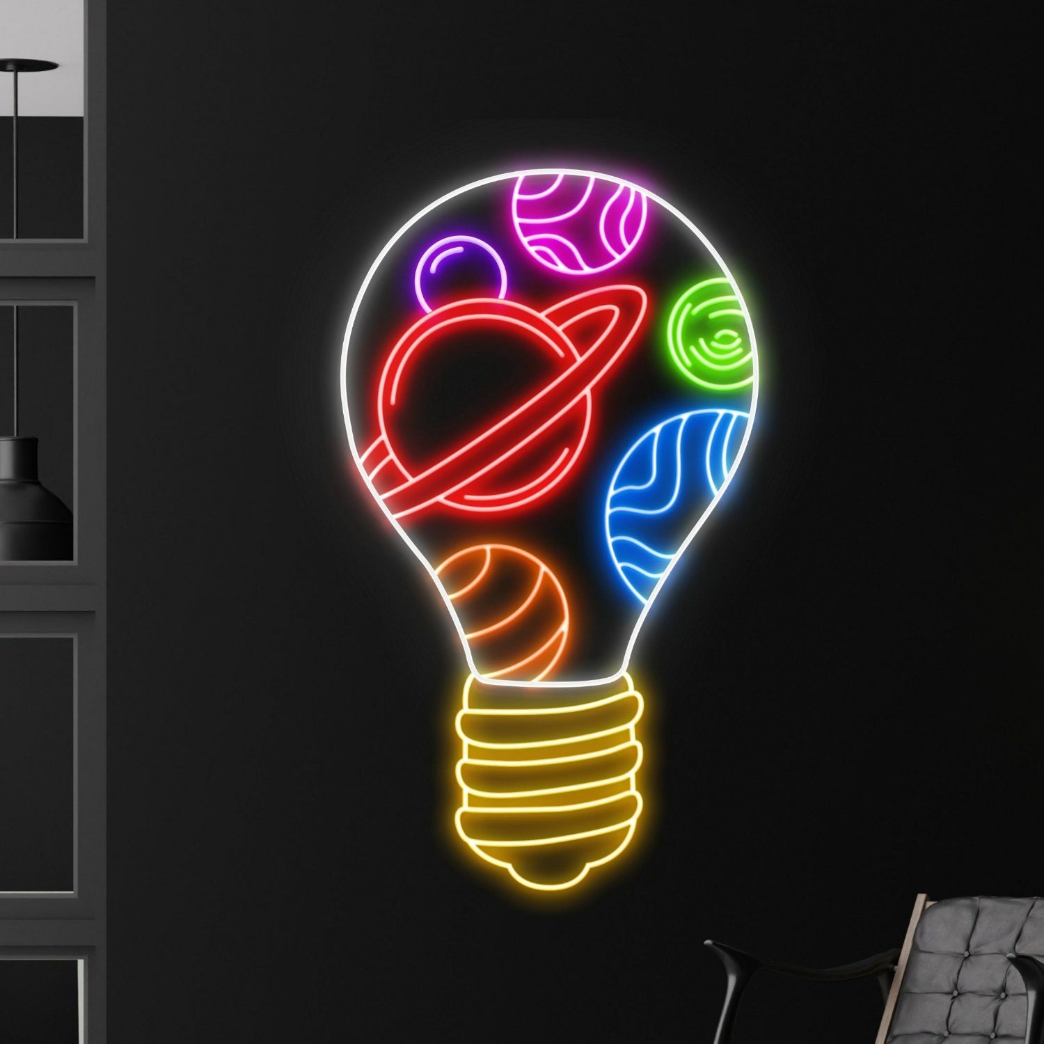 Bulb Galaxy Led Neon Sign For Vibrant Home Decor - Shineneon