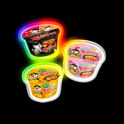 Buldak Stir Fried Noodles Snack Food Led Neon Sign Rgb Color
