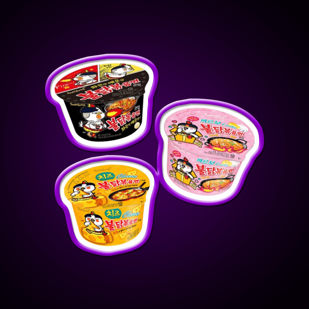 Buldak Stir Fried Noodles Snack Food Led Neon Sign Rgb Color - Shineneon