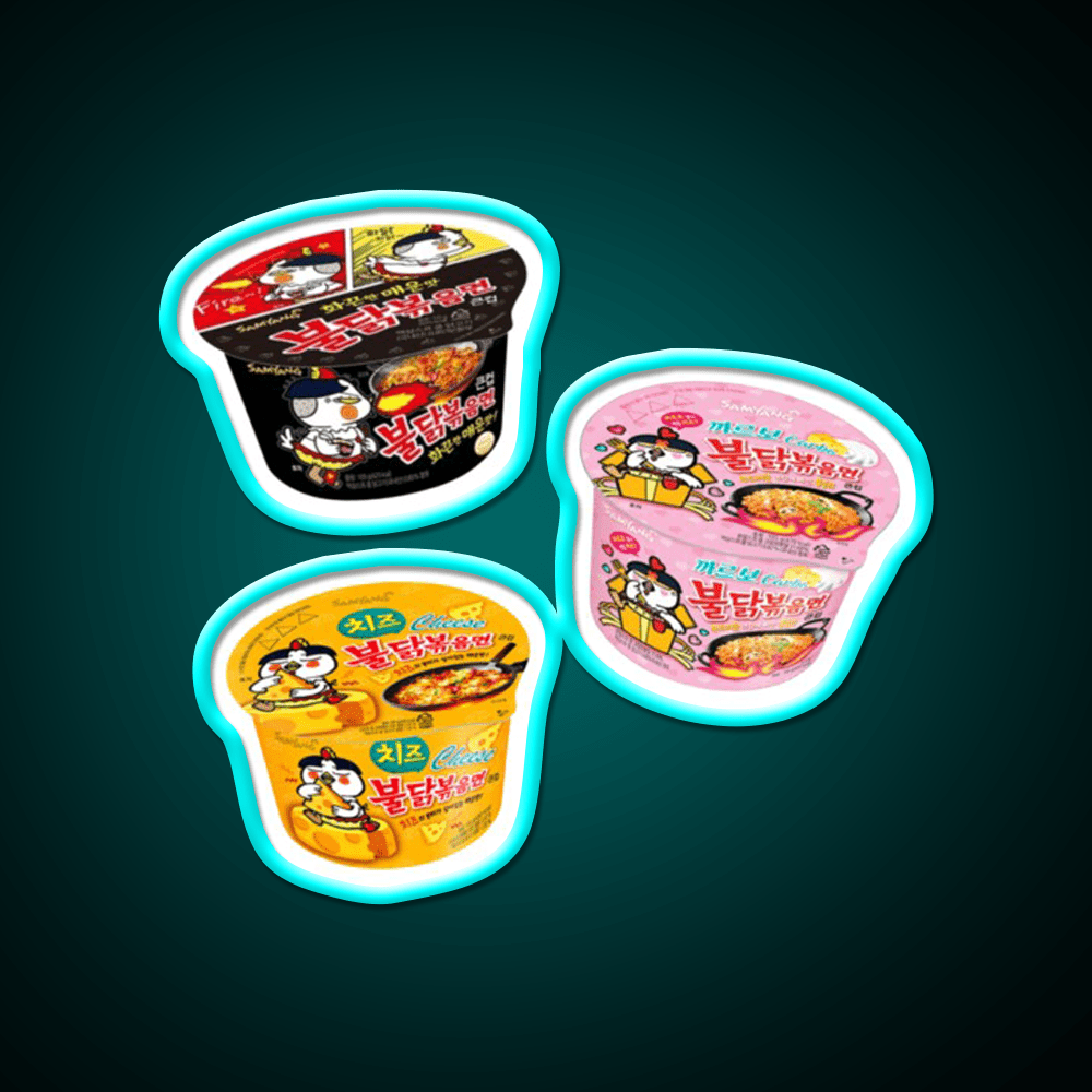 Buldak Stir Fried Noodles Snack Food Led Neon Sign Rgb Color - Shineneon