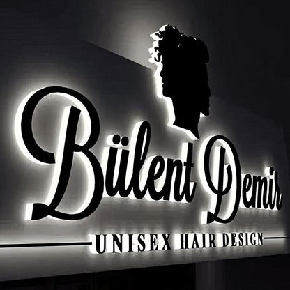 Bulent Demis Hair Design 3D Backlit Letters Business Metal Led Sign - Shineneon