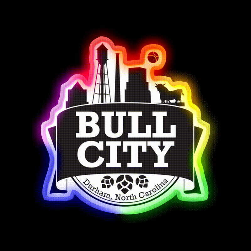 Bull City Beer Bar Decor Led Neon Sign Rgb Color - LED neon sign close-up detail