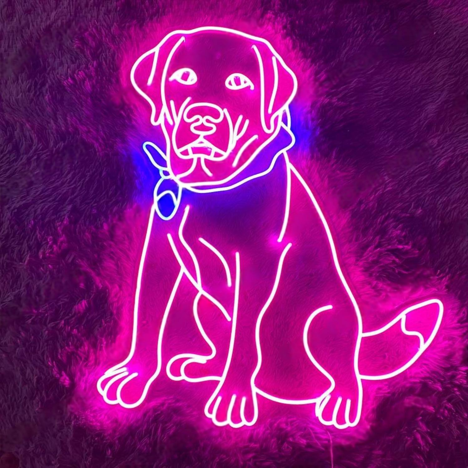 Bull Dog Pink Blue Led Neon Sign For Home Pet Shop Dog Lover Decor | Shineneon
