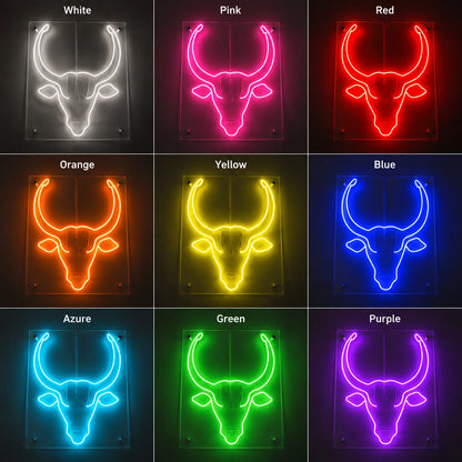 Bull Head Smokehouse Neon Sign LED Neon Sign color grid