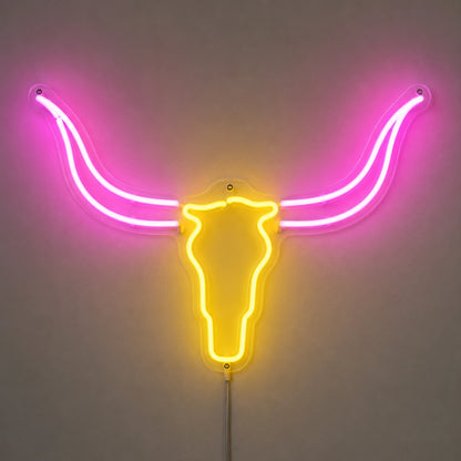Bull Skull Neon Sign Wall Art LED Neon Sign main product image