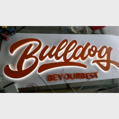 Bulldog Beyourbest 3D Backlit Channel Letters Led Light Sign - Shineneon
