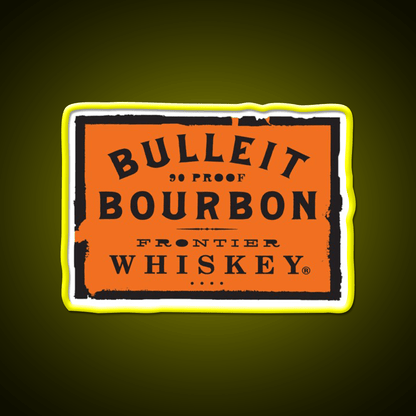 Bulleit Bourbon Cocktail Bar Decor Led Neon Sign Rgb Color - Shineneon