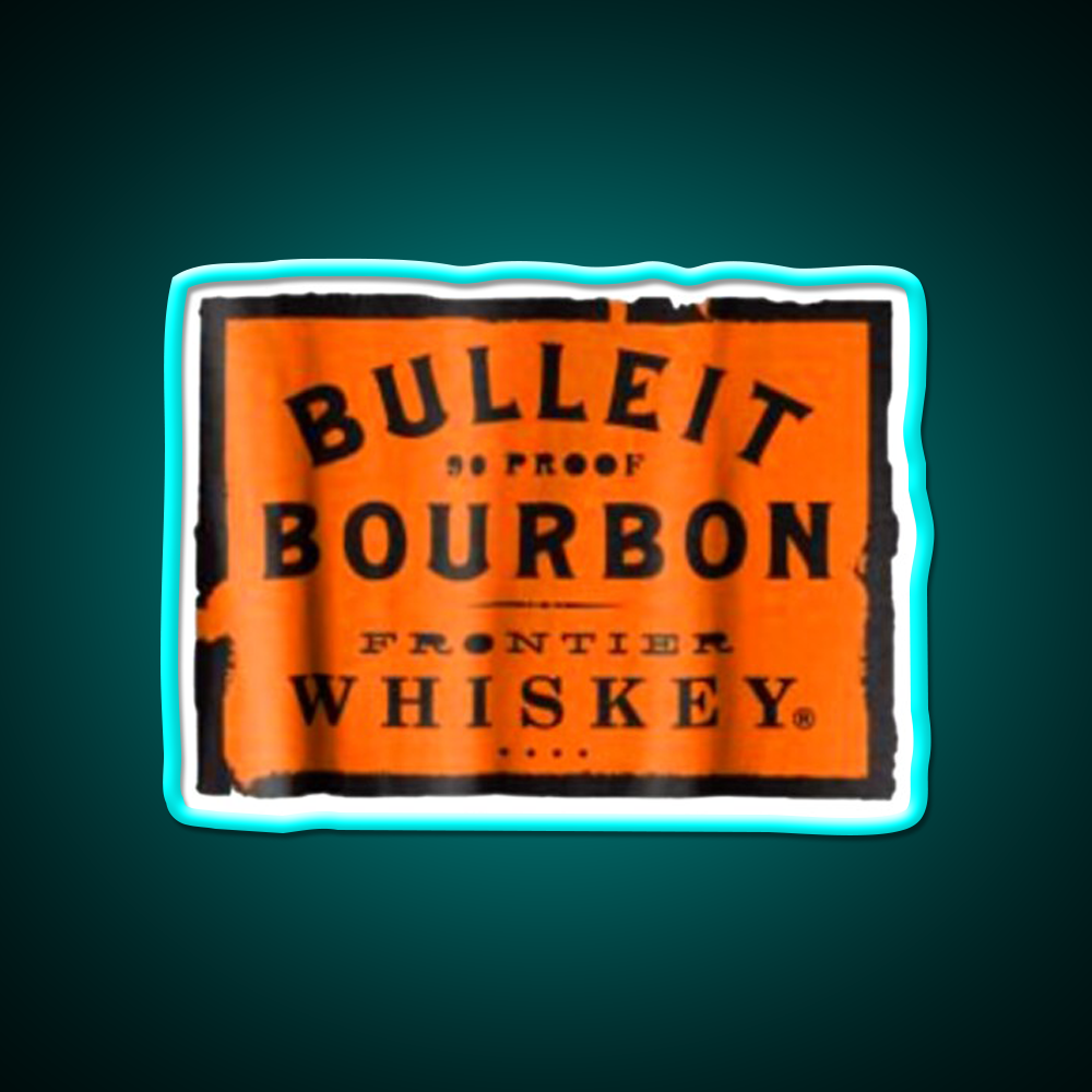 Bulleit Bourbon Frontier Whiskey Wine Whiskey Drink Bar Led Neon Sign Rgb Color