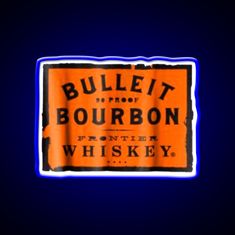 Bulleit Bourbon Frontier Whiskey Wine Whiskey Drink Bar Led Neon Sign Rgb Color