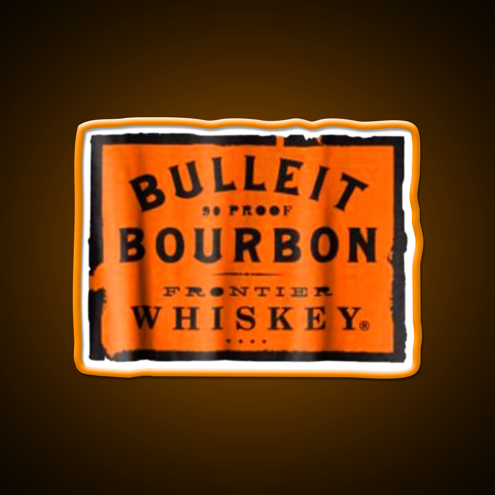 Bulleit Bourbon Frontier Whiskey Wine Whiskey Drink Bar Led Neon Sign Rgb Color