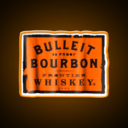 Bulleit Bourbon Frontier Whiskey Wine Whiskey Drink Bar Led Neon Sign Rgb Color