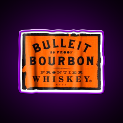 Bulleit Bourbon Frontier Whiskey Wine Whiskey Drink Bar Led Neon Sign Rgb Color