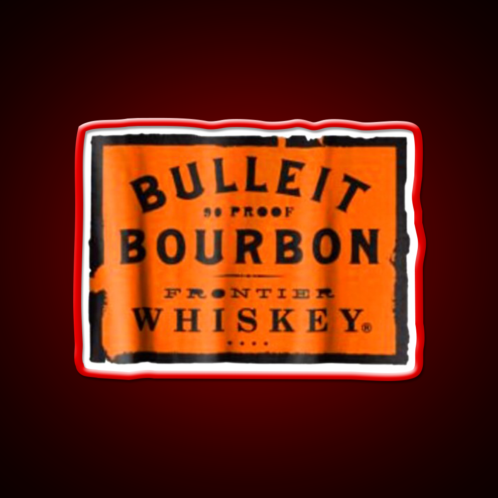 Bulleit Bourbon Frontier Whiskey Wine Whiskey Drink Bar Led Neon Sign Rgb Color
