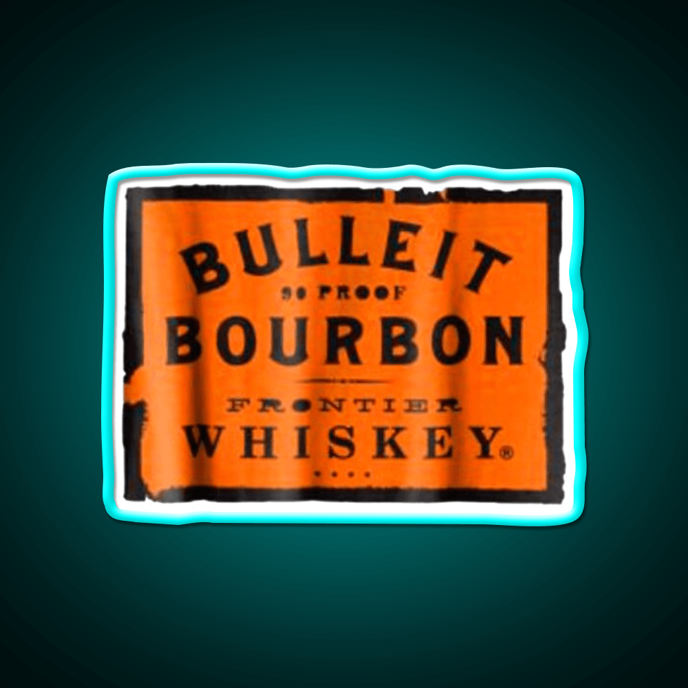 Bulleit Bourbon Frontier Whiskey Wine Whiskey Drink Bar Led Neon Sign Rgb Color - Shineneon