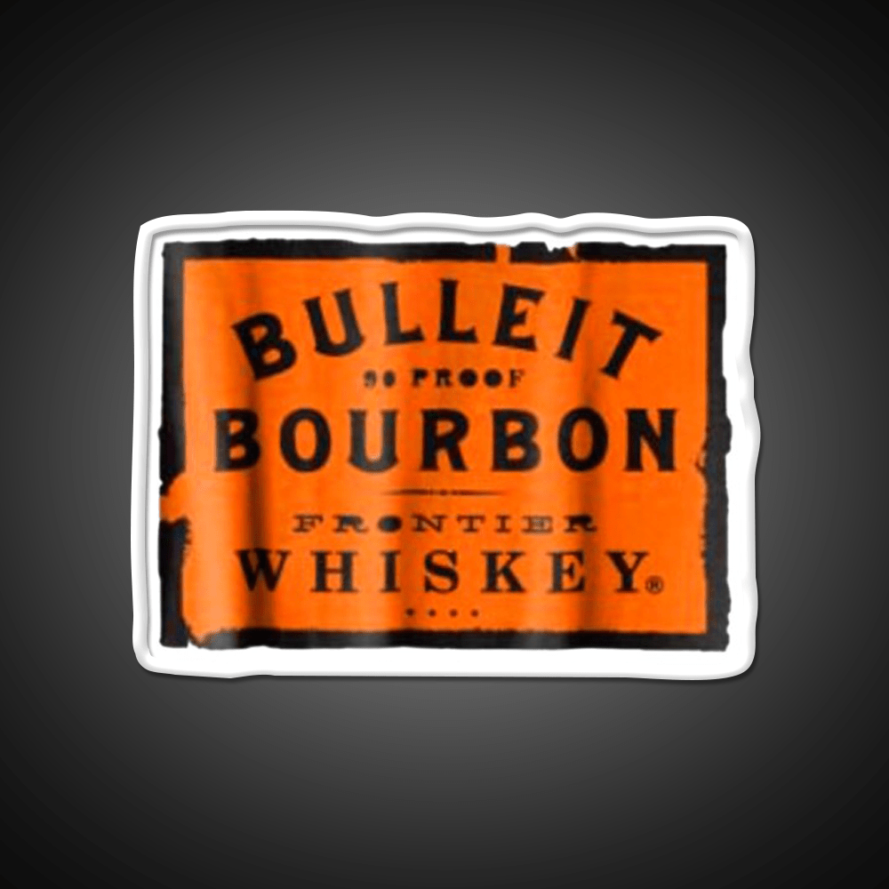 Bulleit Bourbon Frontier Whiskey Wine Whiskey Drink Bar Led Neon Sign Rgb Color - Shineneon