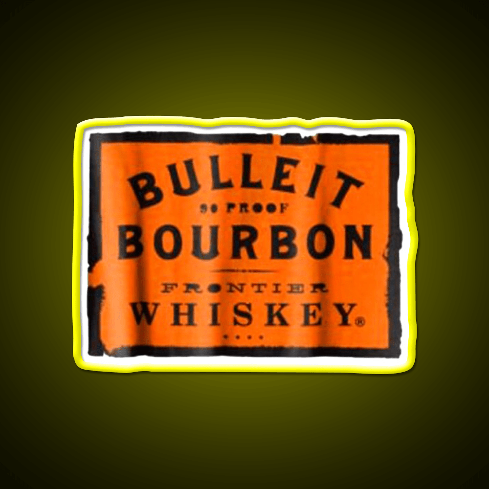 Bulleit Bourbon Frontier Whiskey Wine Whiskey Drink Bar Led Neon Sign Rgb Color - Shineneon