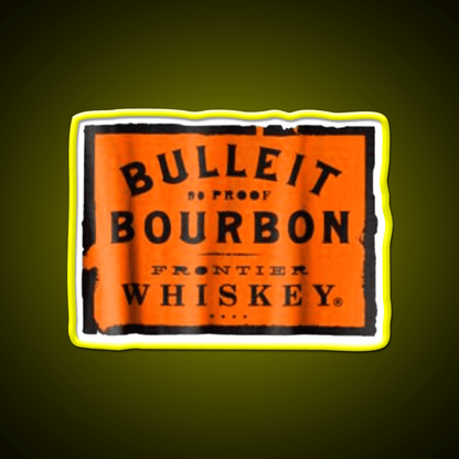 Bulleit Bourbon Frontier Whiskey Wine Whiskey Drink Bar Led Neon Sign Rgb Color - Shineneon
