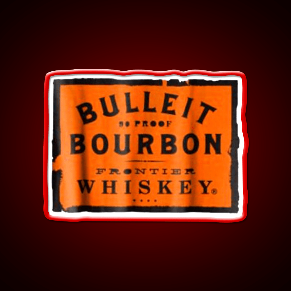 Bulleit Bourbon Frontier Whiskey Wine Whiskey Drink Bar Led Neon Sign Rgb Color - Shineneon