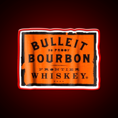 Bulleit Bourbon Frontier Whiskey Wine Whiskey Drink Bar Led Neon Sign Rgb Color - Shineneon