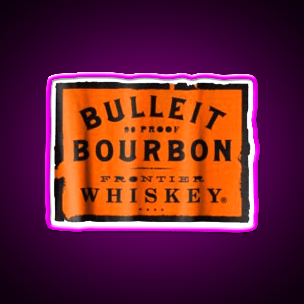 Bulleit Bourbon Frontier Whiskey Wine Whiskey Drink Bar Led Neon Sign Rgb Color - Shineneon