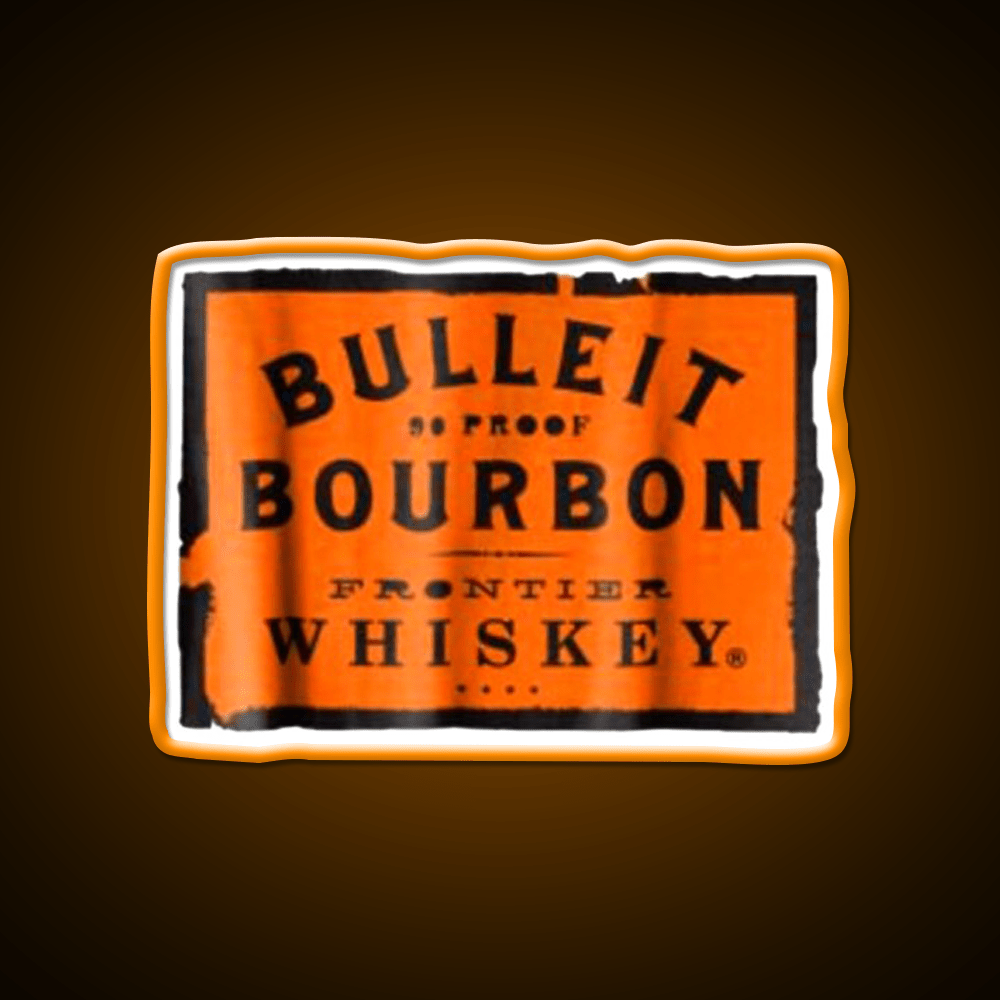 Bulleit Bourbon Frontier Whiskey Wine Whiskey Drink Bar Led Neon Sign Rgb Color - Shineneon