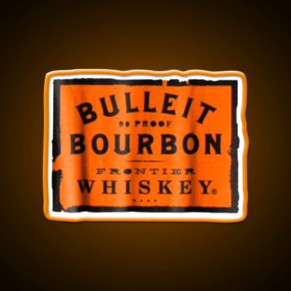 Bulleit Bourbon Frontier Whiskey Wine Whiskey Drink Bar Led Neon Sign Rgb Color - Shineneon