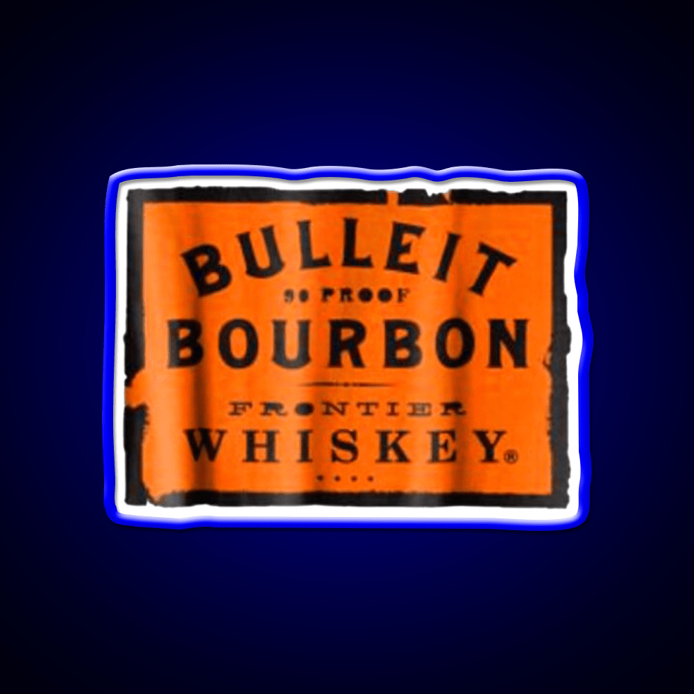 Bulleit Bourbon Frontier Whiskey Wine Whiskey Drink Bar Led Neon Sign Rgb Color - Shineneon