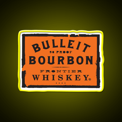 Bulleit Bourbon Whiskey Drink Bar Led Neon Sign Rgb Color - Shineneon